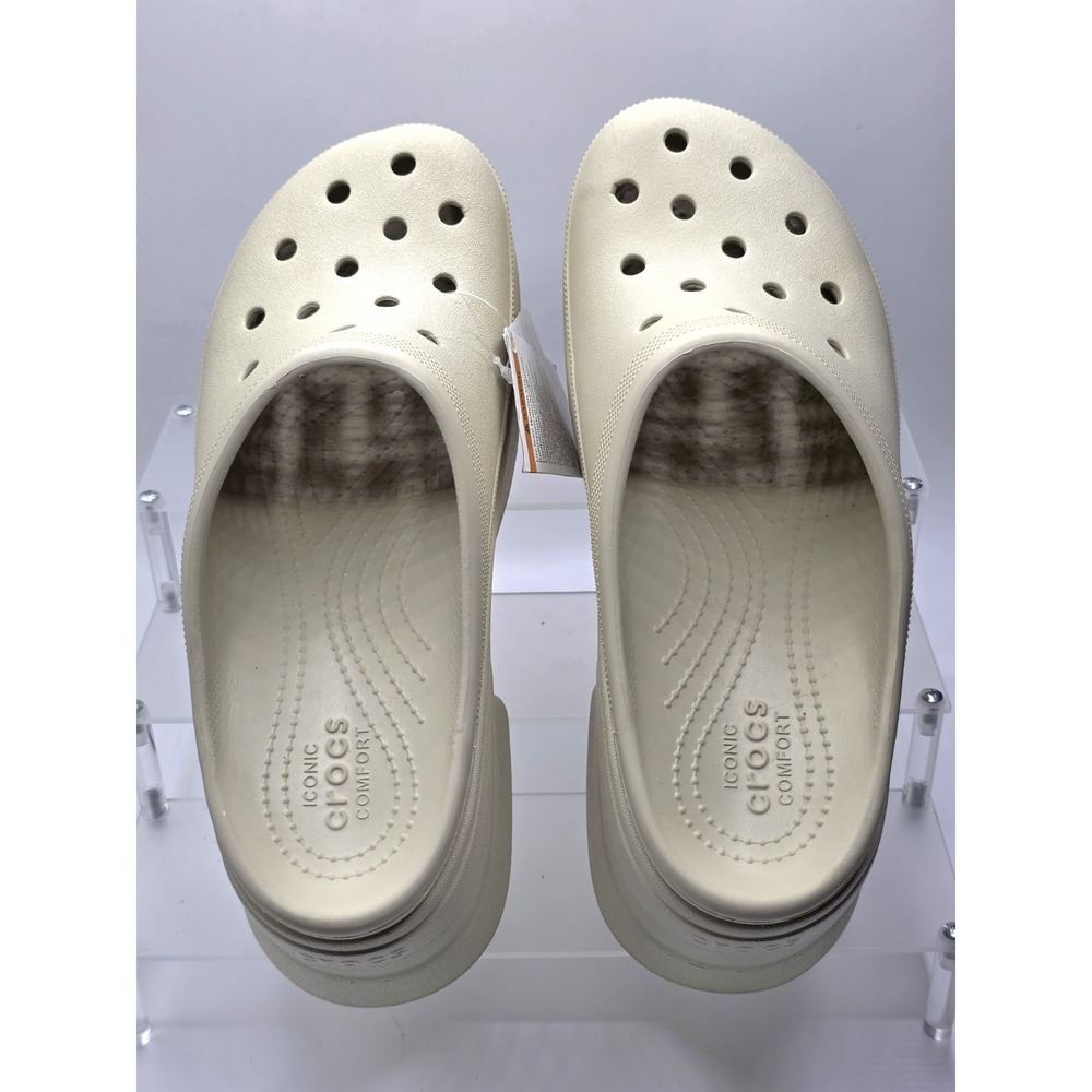 CROCS Platform Clogs in Cream - Picture 2 of 6